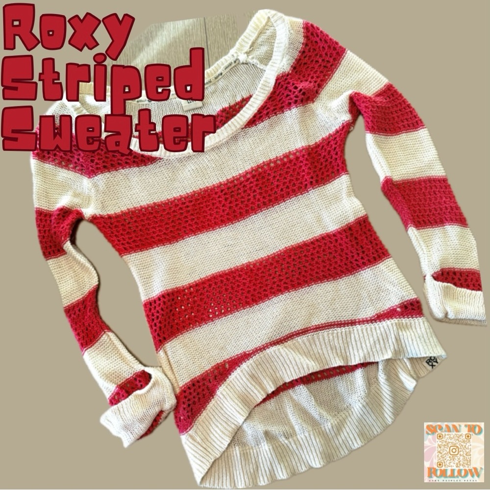 ROXY STRIPED LIGHTWEIGHT SWEATER